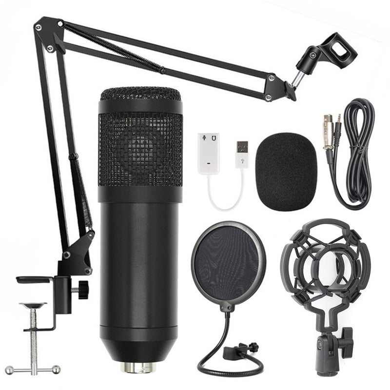طقم ميكروفون BM-800 مع حامل | Net Microphone Stand Set BM-800