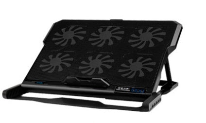 لوحة تبريد لابتوب بشاشة LCD وسرعات متعددة بحامل قابل للتعديل | Laptop Cooling Board LCD Display Multi-speed With Adjustable Stand