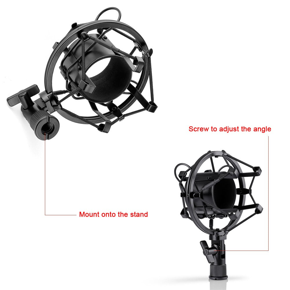 مايكروفون كوندنسر NW-800 مع حامل صدمات وكابل طاقة | NW-800 Condenser Microphone Shock Mount Power Cable