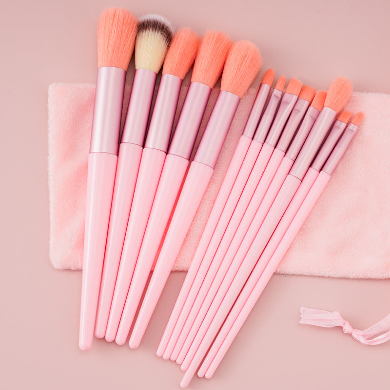 13Pcs Makeup Brush Set Foundation Blush Eye Shadow Cosmetic Beauty Tools | طقم فرش مكياج 13 قطعة للأساس والبلاشر وظلال العيون