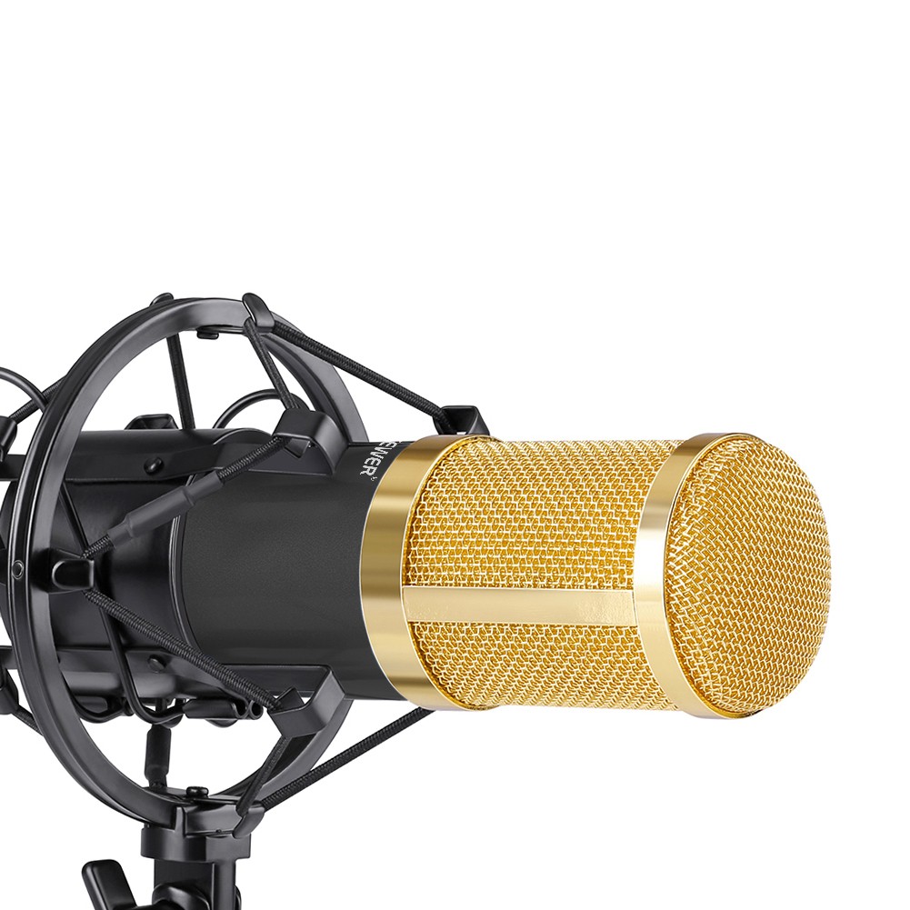 مايكروفون كوندنسر NW-800 مع حامل صدمات وكابل طاقة | NW-800 Condenser Microphone Shock Mount Power Cable