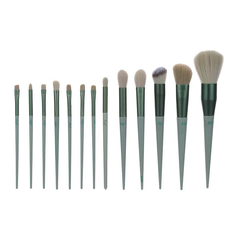 13Pcs Makeup Brush Set Foundation Blush Eye Shadow Cosmetic Beauty Tools | طقم فرش مكياج 13 قطعة للأساس والبلاشر وظلال العيون