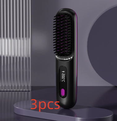 مشط تمليط لاسلكي 2 في 1 | 2 In 1 Straight Hair Comb Wireless Hair Straightener Brush
