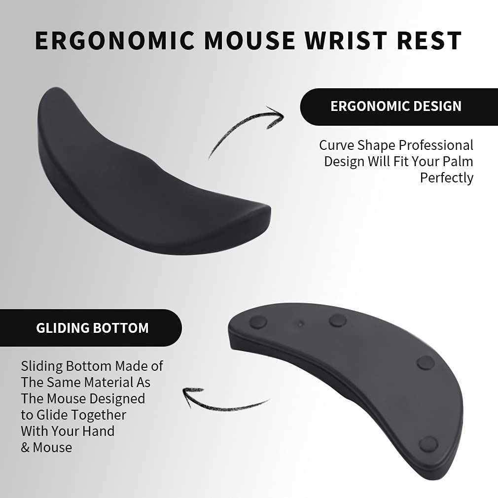 مسند معصم سيليكون للماوس مضاد للانزلاق | Ergonomic Mouse Wrist Rest Mouse Pads Silicon Gel Non-Slip