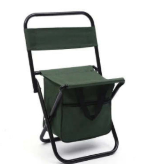 كرسي تخييم قابل للطي مع حقيبة تبريد | Folding Fishing Chair Backpack with Cooler Bag Portable Camping Chair