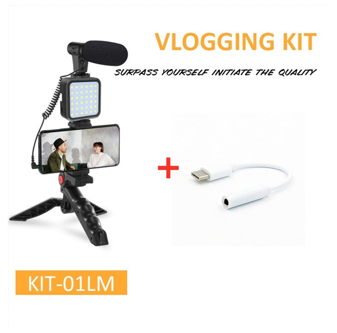 ملحقات كاميرا مع حامل ثلاثي وإضاءة | Camera Accessories With Desktop Tripod Light