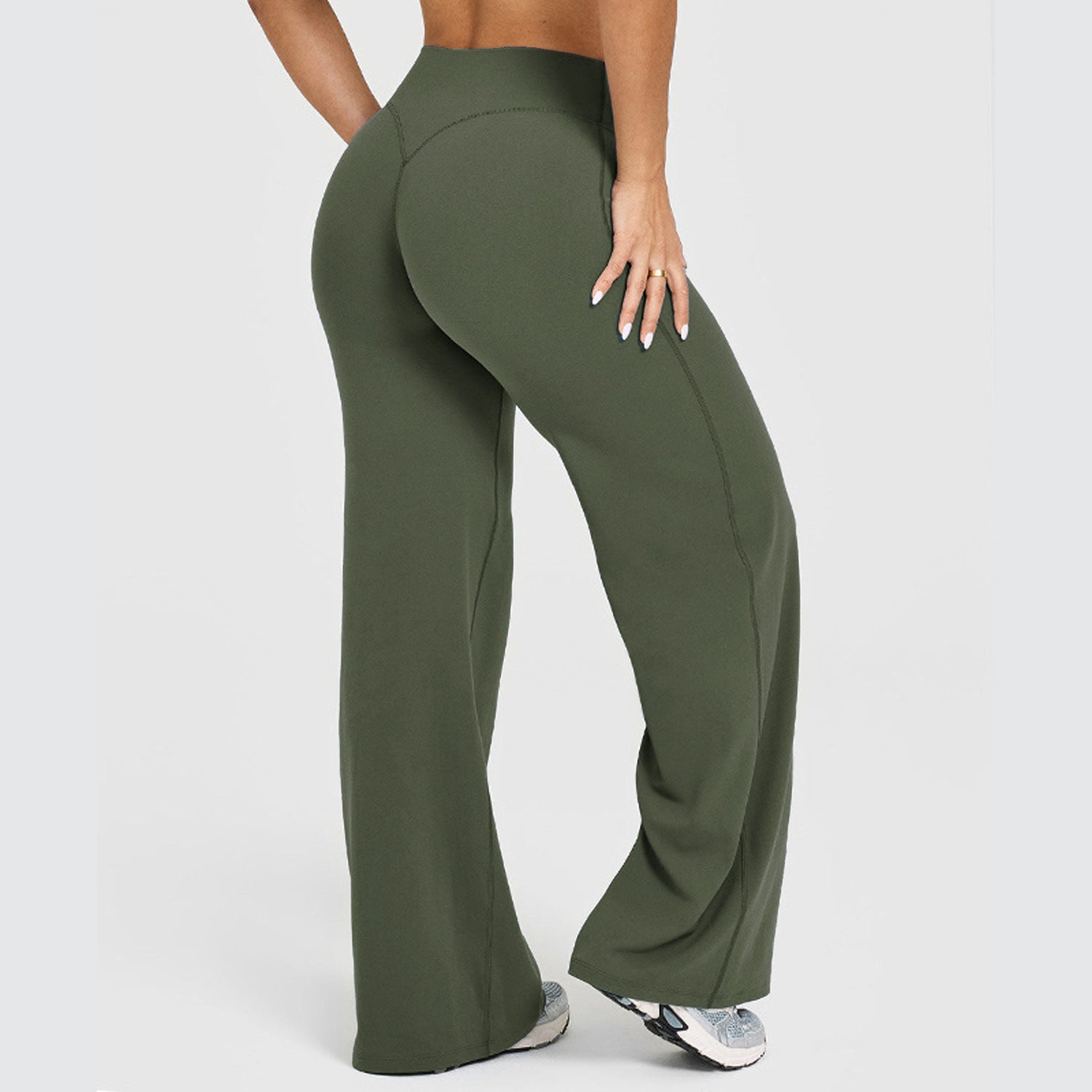 بنطال يوغا نسائي مستقيم للتمارين واللياقة | Women's Straight-leg Yoga Pants Exercise And Fitness Trousers