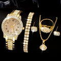 ساعة نسائية فاخرة مرصعة بالكامل بسوار فولاذي | Ladies High-end Watch With Diamond Studded Full Diamond Steel Linked