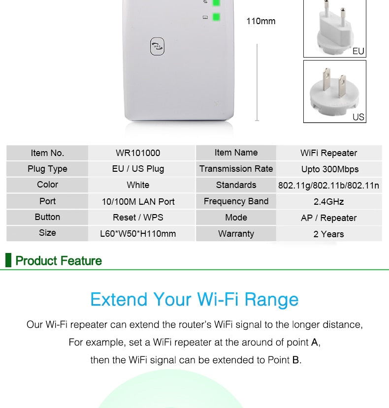 موسع وايفاي لتقوية وتوسيع نطاق الإشارة | Wifi Repeater