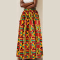 تنورة بطبعة أفريقية بجيوب | African-print A-line Skirt With Pockets
