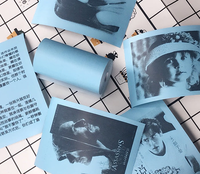 طابعة حرارية لاسلكية صغيرة للملصقات والبطاقات | Mini Bluetooth Wireless Thermal Printer Paper Sticker Label Printer