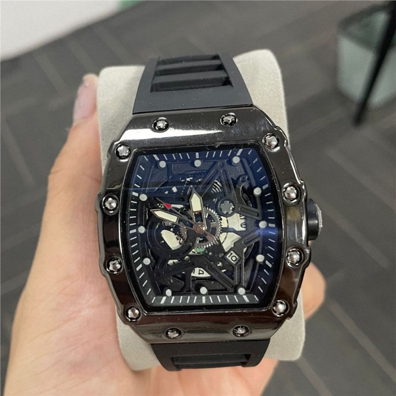 ساعة رجالية أسطوانية مضيئة | Cylindrical Mens Watch Luminous Quartz Movement