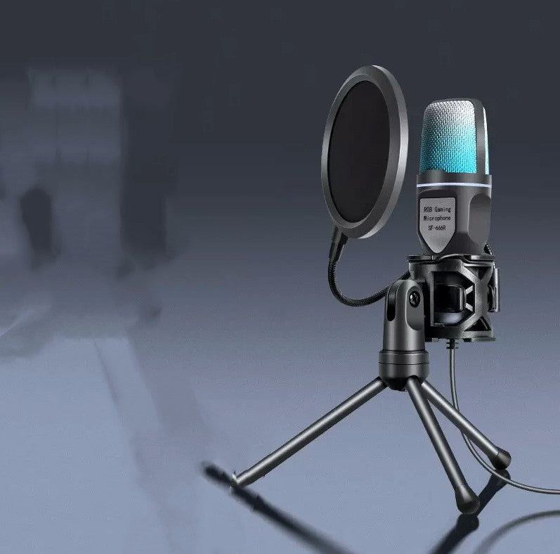 ميكروفون كمبيوتر RGB للألعاب والإيسبورت | RGB Gaming Desktop Microphone Capacitor Esports