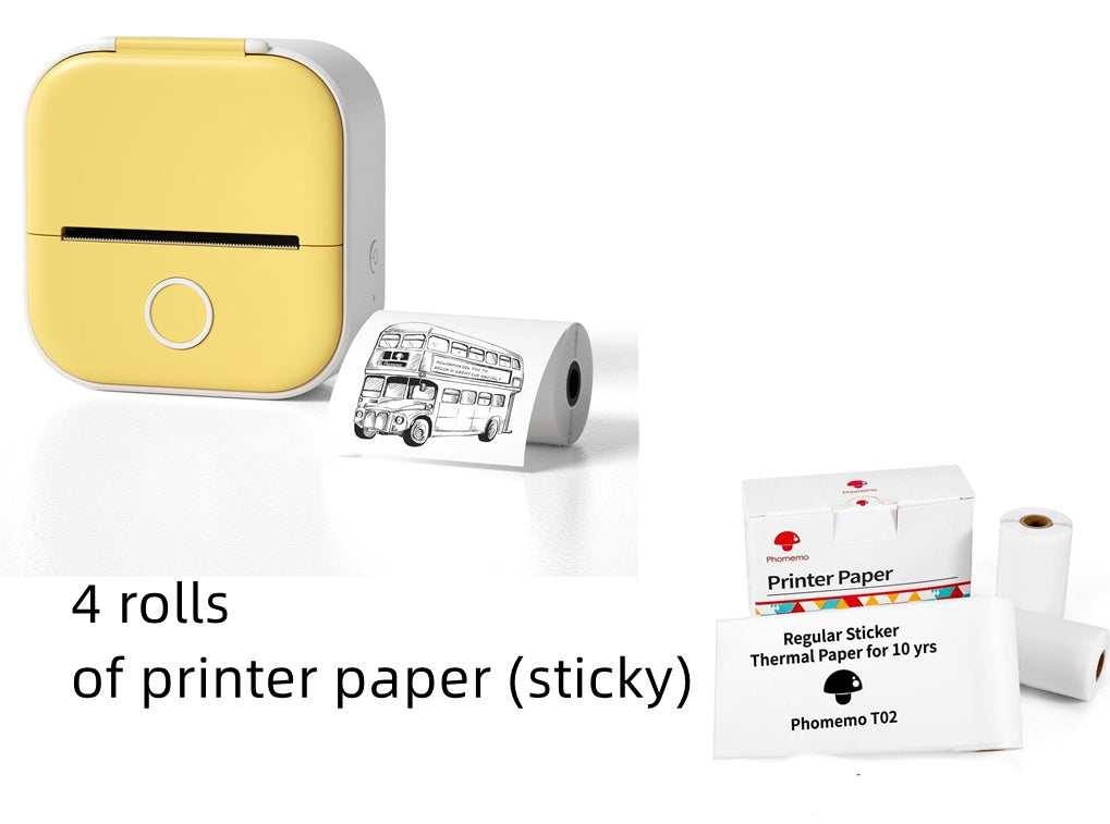 طابعة ملصقات حرارية محمولة بلوتوث للصور والبطاقات والأسئلة | Portable Mini Thermal Label Printer Home Photo Printer Bluetooth Mini Label Printer