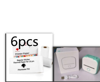 طابعة ملصقات حرارية محمولة بلوتوث للصور والبطاقات والأسئلة | Portable Mini Thermal Label Printer Home Photo Printer Bluetooth Mini Label Printer