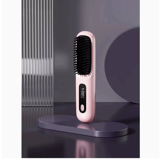مشط تمليط لاسلكي 2 في 1 | 2 In 1 Straight Hair Comb Wireless Hair Straightener Brush