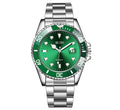ساعة رجالية بسوار فولاذي وتقويم وعدسة تكبير | Magnifying Glass Calendar Men's Watch With A Steel Strap