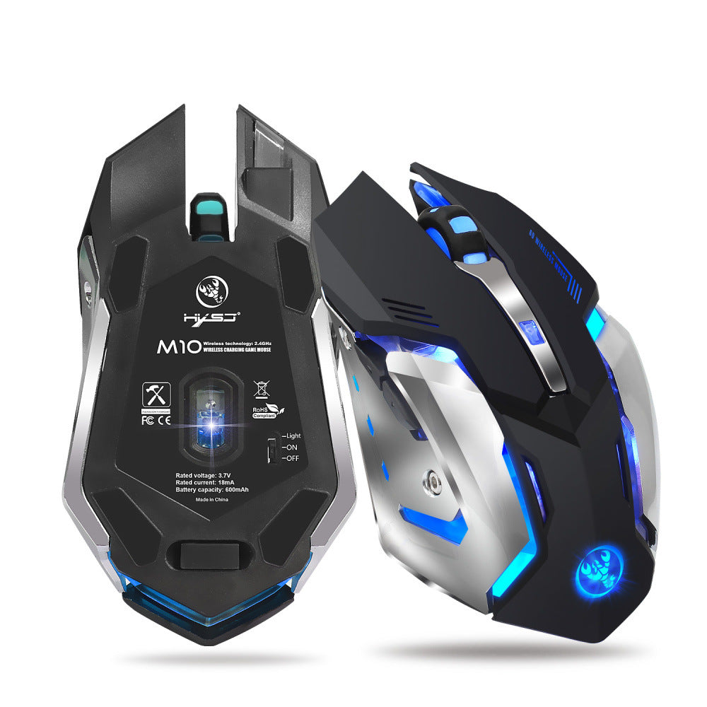 ماوس جيمينج لاسلكي 2.4G مضيء HXSJ للألعاب | HXSJ New Wireless Mouse 2.4G Gaming Mouse Glowing Mouse