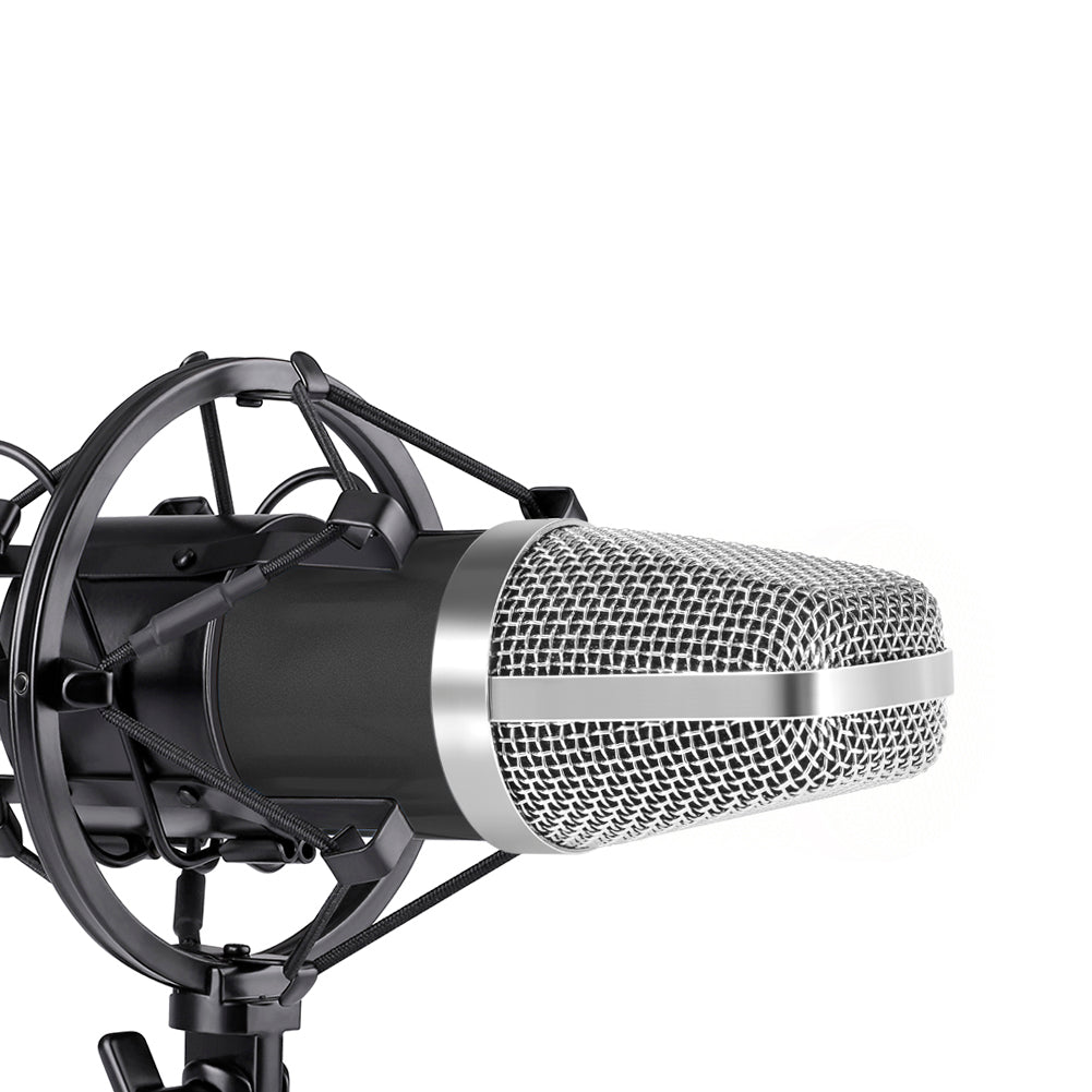 طقم مايكروفون NW-700 احترافي مع حامل مقصي وفلتر وحامل صدمات | NW-700 Professional Condenser Microphone Kit with Scissor Arm Stand Pop Filter Shock Mount