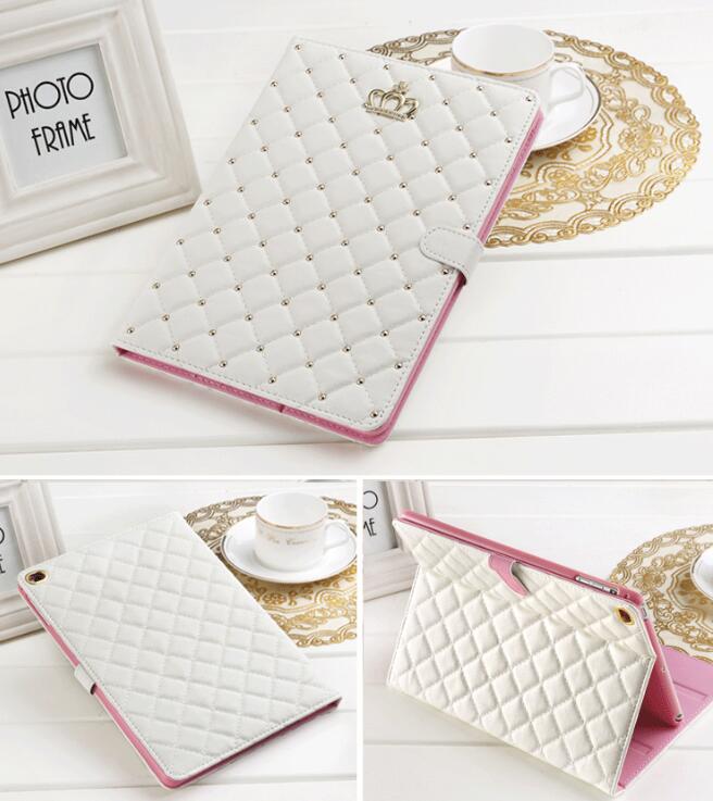 كفر آيباد بتصميم التاج جلد PU متوافق مع آبل | Compatible With Apple iPad Tablet Crown Case Cover