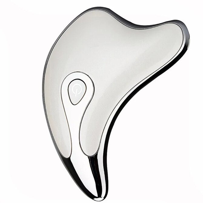 جهاز مساج Gua Sha كهربائي بضوء LED وتيار ميكرو لشد الوجه وتجديد البشرة | Gua Sha Scraper Facial Massager LED Light Microcurrent Skin Rejuvenation