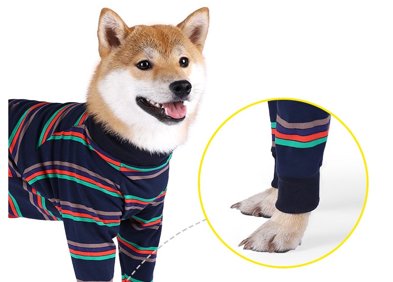 بيجامة كلاب قطنية مرنة بأربعة أرجل | Fully Enclosed High Elastic Four-Legged Dog Pajamas