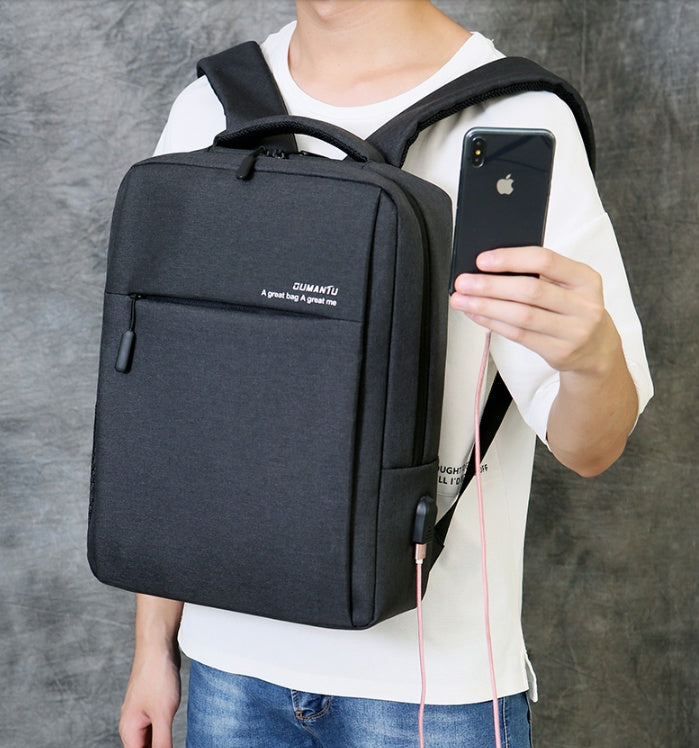 حقيبة ظهر لابتوب مضادة للماء والصدمات بشحن لاسلكي | Waterproof Shockproof Rechargeable Backpack Laptop Bag