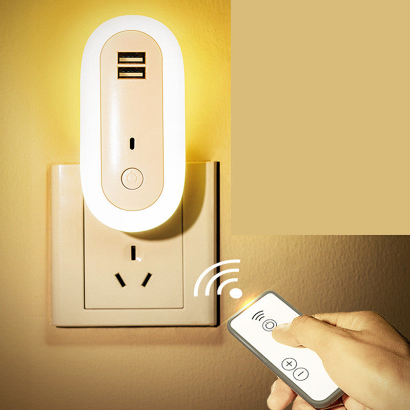 مصباح حائط LED بمنفذ USB وتحكم عن بعد | USB Remote Control LED Wall Lamp Night Light