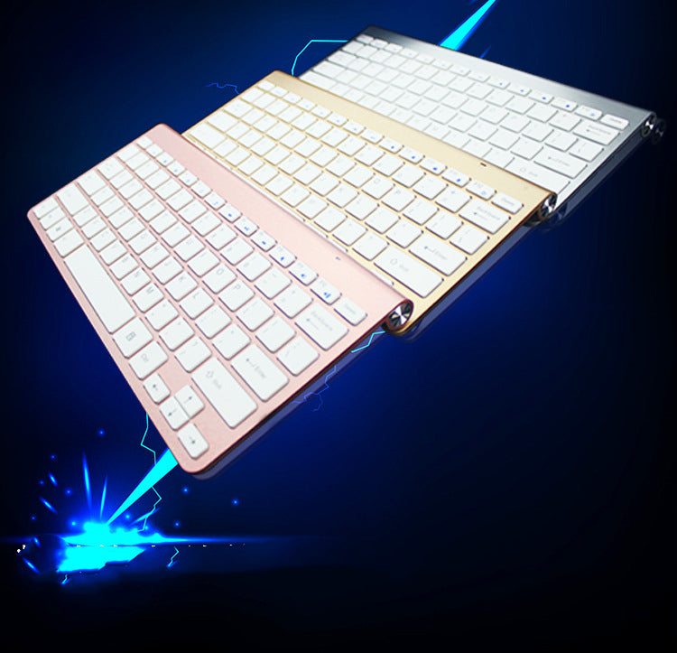 طقم كيبورد وماوس لاسلكي 2.4G محمول لللابتوب والتلفزيون الذكي | 2.4G Wireless Keyboard And Mouse Portable Mini Combo Set For Laptop Mac Desktop PC Smart TV PS4