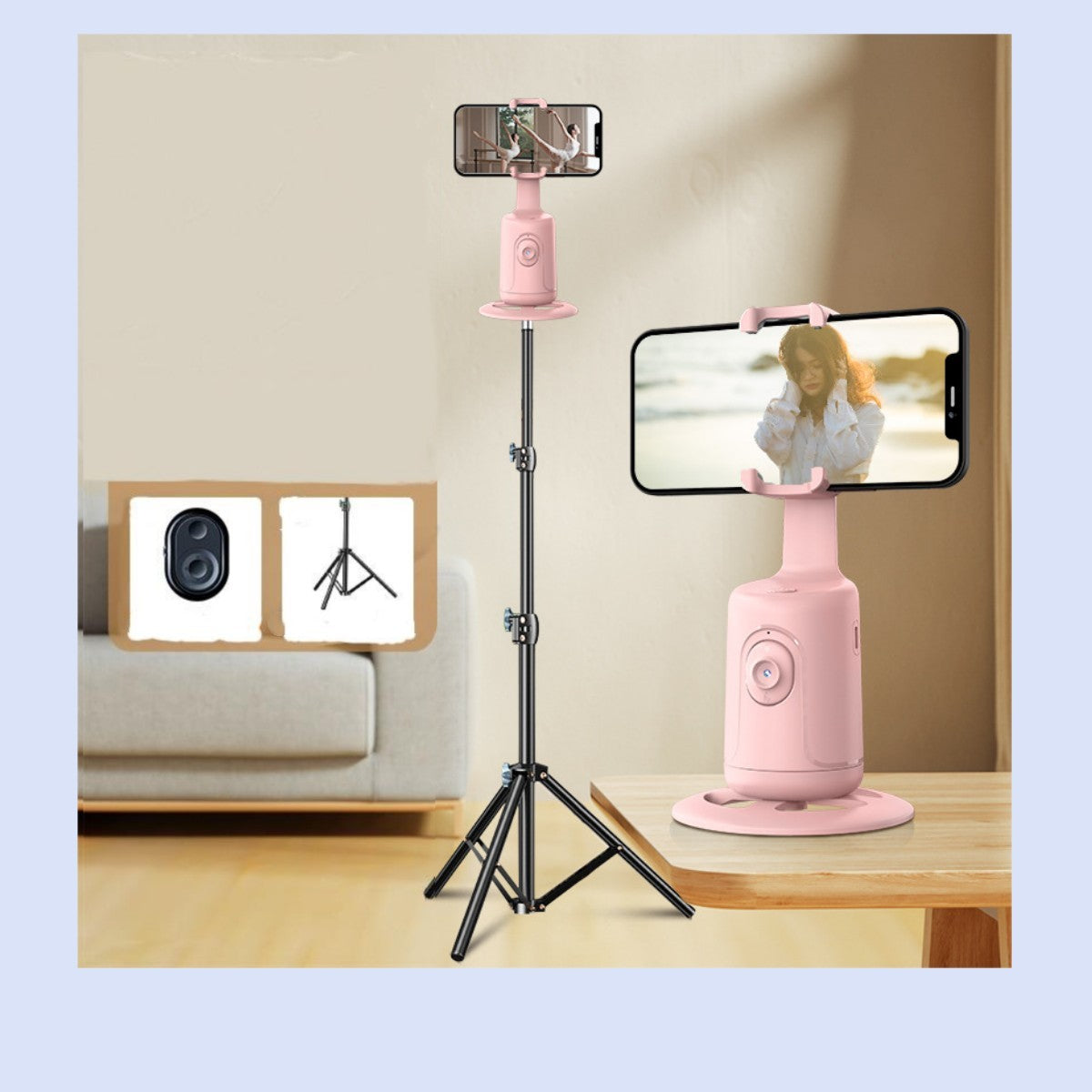منصة ذكية 360 درجة لتتبع الوجه وتصوير الفيديو | New 360 Intelligent Platform Video Capture Face Tracking Stabilizer