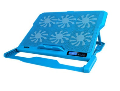 لوحة تبريد لابتوب بشاشة LCD وسرعات متعددة بحامل قابل للتعديل | Laptop Cooling Board LCD Display Multi-speed With Adjustable Stand