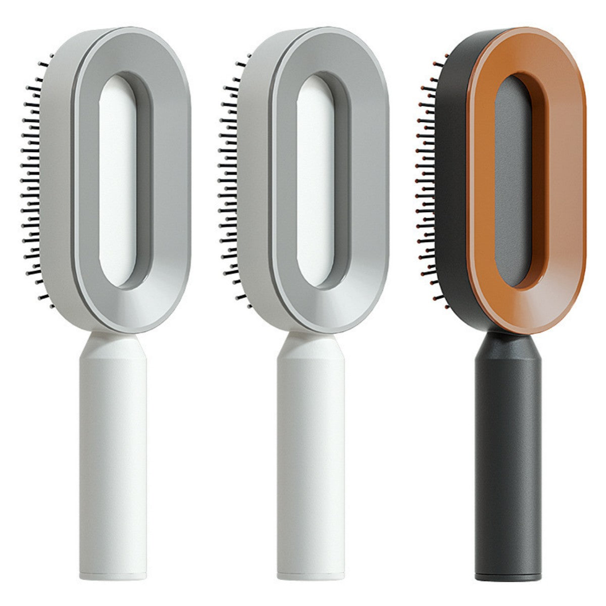 فرشاة شعر ذاتية التنظيف بضغطة واحدة مضادة للكهرباء لمساج فروة الرأس | Self Cleaning Hair Brush One-key Cleaning Anti-Static Airbag Massage Scalp Comb