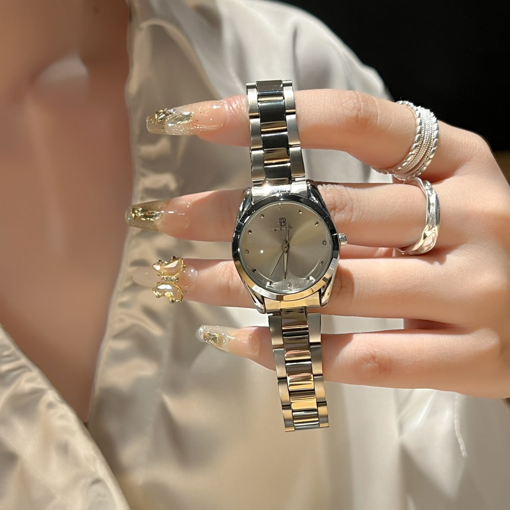 ساعة نسائية فاخرة بسوار فولاذي أنيقة | Exquisite Ladies Steel-band Wristwatch