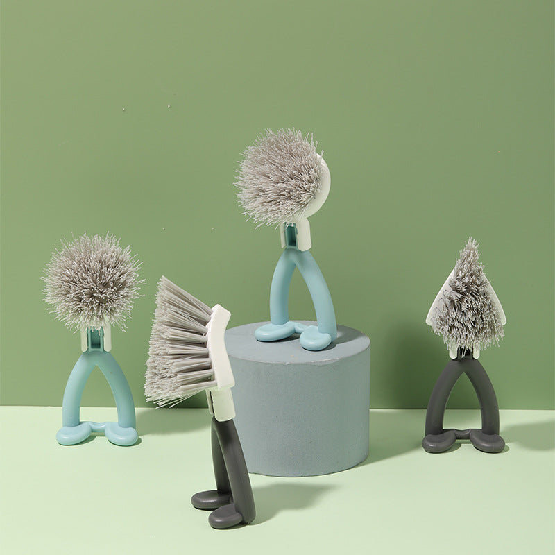 فرشاة تنظيف عمودية بشكل V للأطباق والأواني | Vertical V-Shaped Pot & Dish Cleaning Brush