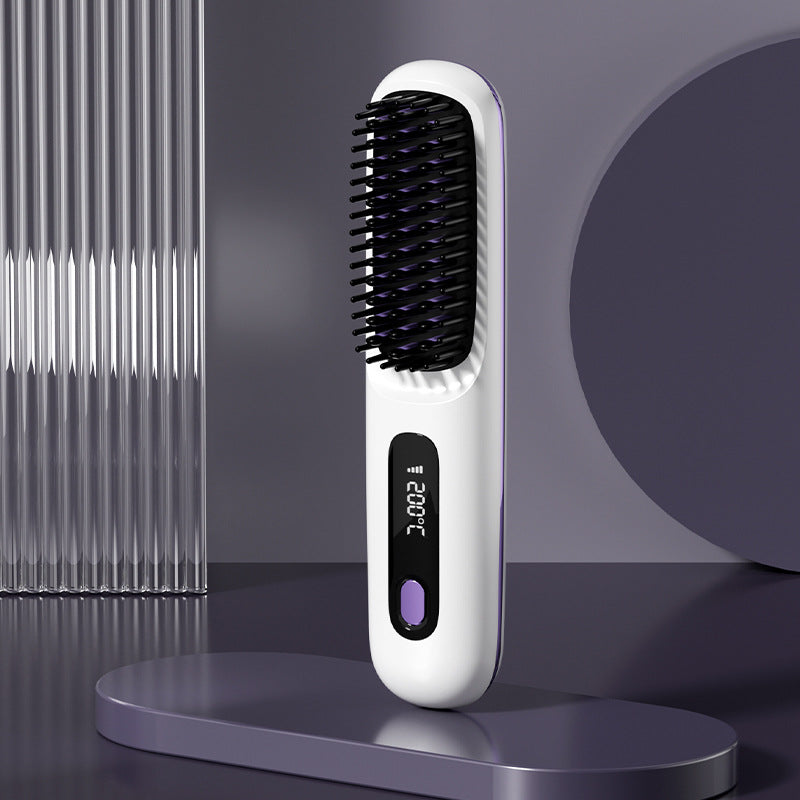 مشط تمليط لاسلكي 2 في 1 | 2 In 1 Straight Hair Comb Wireless Hair Straightener Brush