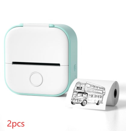 طابعة ملصقات حرارية محمولة بلوتوث للصور والبطاقات والأسئلة | Portable Mini Thermal Label Printer Home Photo Printer Bluetooth Mini Label Printer