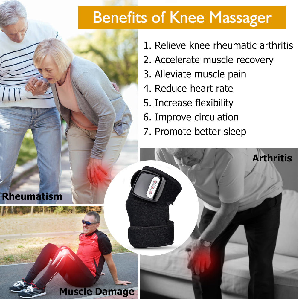 جهاز مساج الركبة بالتدفئة الكهربائية | Electric Infrared Heating Knee Massager Wrap