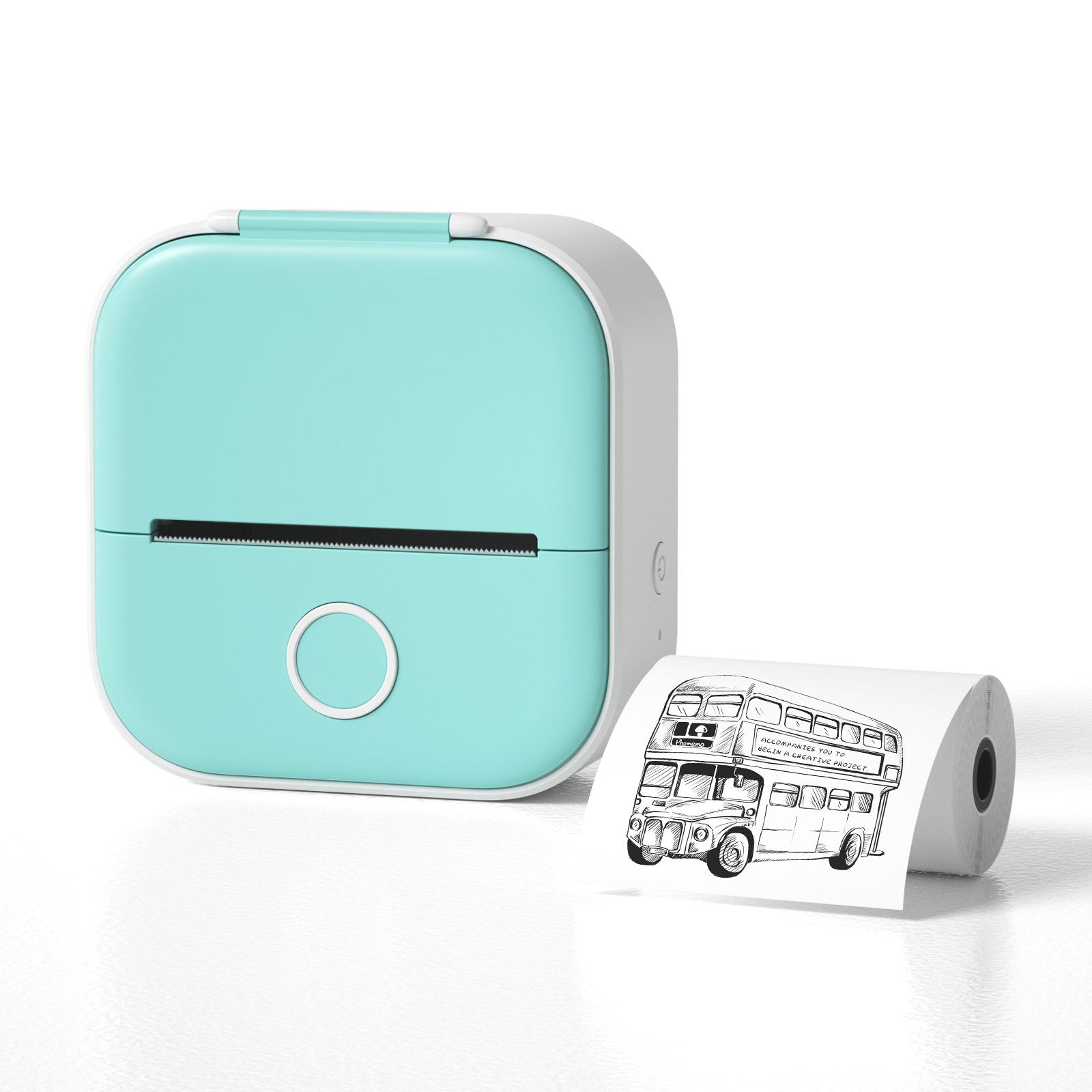 طابعة ملصقات حرارية محمولة بلوتوث للصور والبطاقات والأسئلة | Portable Mini Thermal Label Printer Home Photo Printer Bluetooth Mini Label Printer