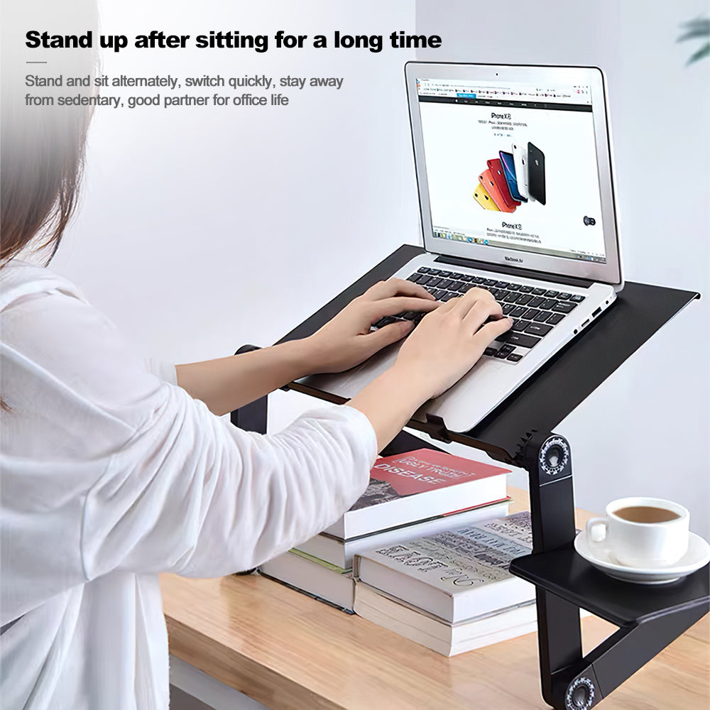 طاولة لاب توب قابلة للطي ألومنيوم للاستخدام على السرير | Folding Desk Retractable Adjustable Study Desk Aluminum Alloy Notebook Bracket