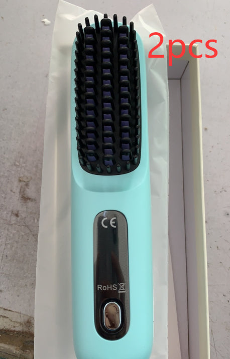 مشط تمليط لاسلكي 2 في 1 | 2 In 1 Straight Hair Comb Wireless Hair Straightener Brush