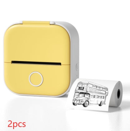 طابعة ملصقات حرارية محمولة بلوتوث للصور والبطاقات والأسئلة | Portable Mini Thermal Label Printer Home Photo Printer Bluetooth Mini Label Printer