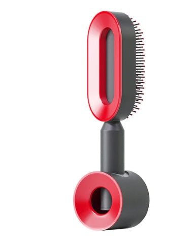 فرشاة شعر ذاتية التنظيف بضغطة واحدة مضادة للكهرباء لمساج فروة الرأس | Self Cleaning Hair Brush One-key Cleaning Anti-Static Airbag Massage Scalp Comb