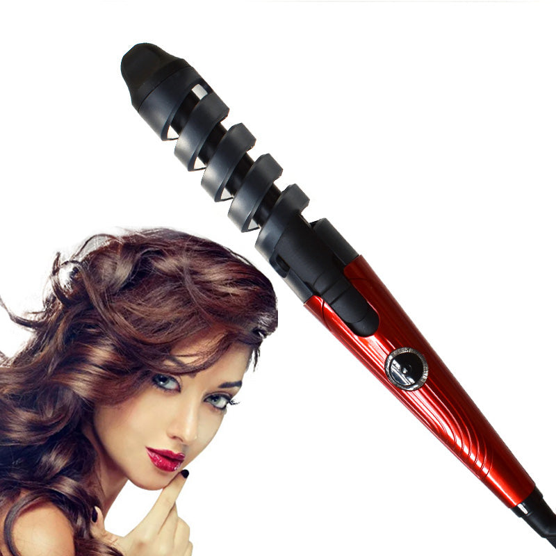 بكرة تجعيد شعر احترافية حلزونية | Professional Hair Curler Roller Magic Spiral Curling Iron