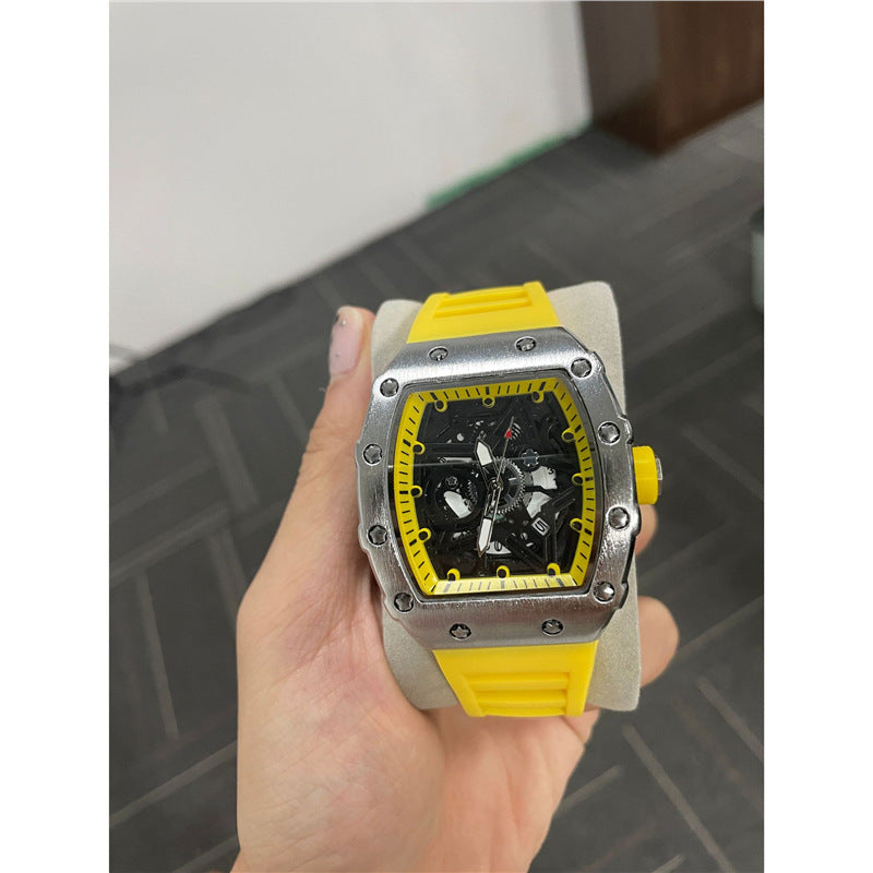 ساعة رجالية أسطوانية مضيئة | Cylindrical Mens Watch Luminous Quartz Movement