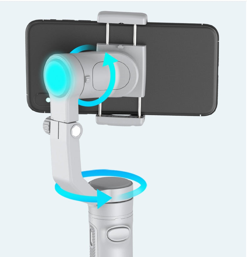 حامل تثبيت الهاتف ثلاثي المحاور قابل للطي مضاد للاهتزاز | Handheld Gimbal Three-Axis Stabilizer Mini Folding Anti-Shake