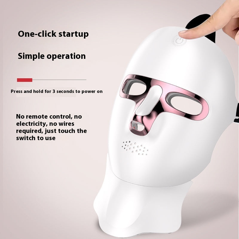 قناع تجميل بالضوء الملون | Beauty Mask Instrument Seven-color Spectrometer LED