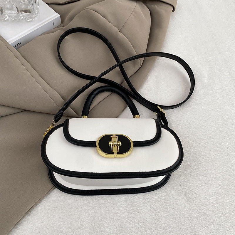 حقيبة توت ريترو مات فاخرة مع حقيبة دائرية صغيرة سحاب | Premium Retro Matte Tote Bag Autumn Crossbody Mini Round Bag