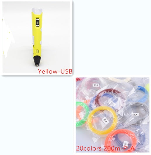 قلم طباعة ثلاثية الأبعاد للأطفال رسم وإبداع | 3D Print Pen Graffiti Stereoscopic Paintbrush Children Puzzle Painting Toy