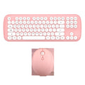 طقم كيبورد وماوس لاسلكي بألوان ريترو للبنات | Wireless Keyboard And Mouse Set Girls Color Retro