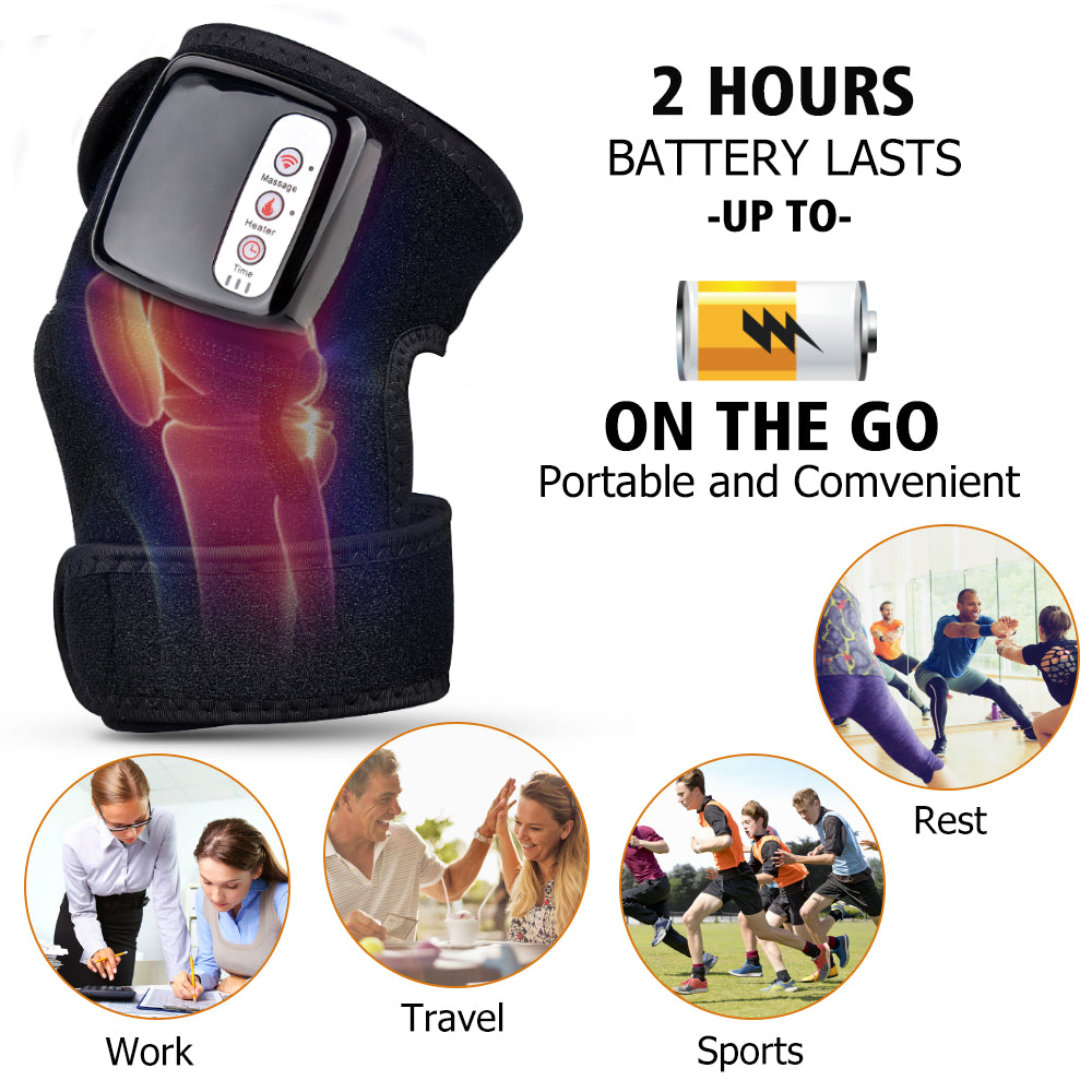 جهاز مساج الركبة بالتدفئة الكهربائية | Electric Infrared Heating Knee Massager Wrap